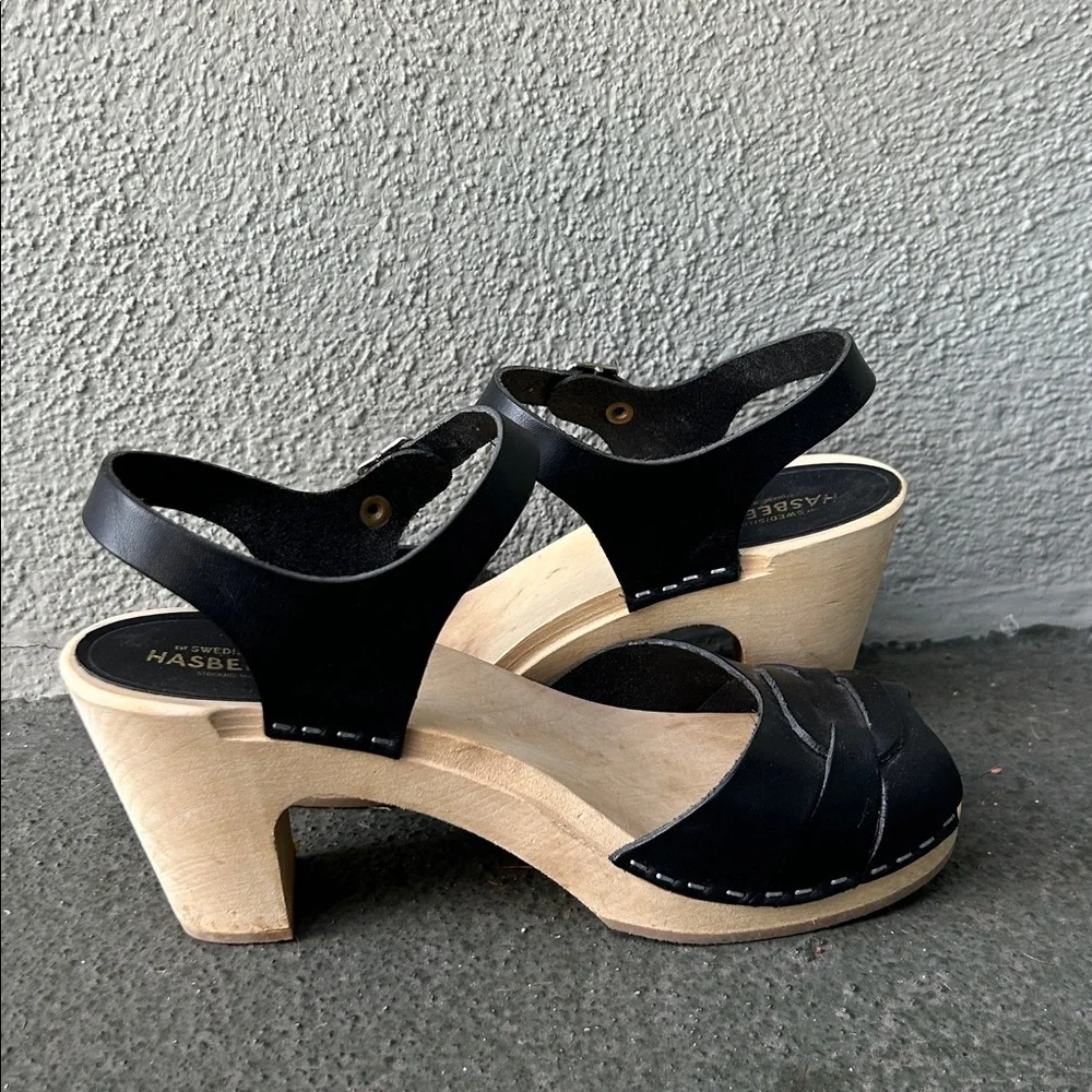 Sweedish Hasbeens Mirja Clog Sandals Size 38 Bohemian Vacation Resortwear - Picture 6 of 14